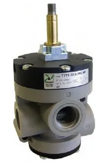 Válvula de obturador 3/2 G1/2" solenoide - muelle, autoalimentada, normalmente cerrada