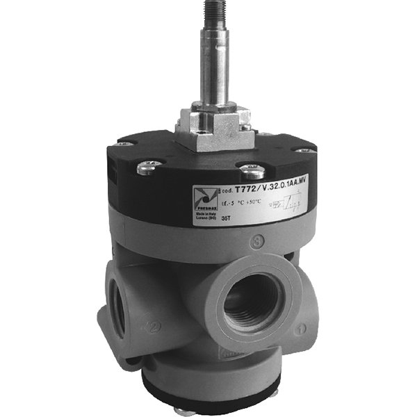 Electroválvula obturador de vacío 3/2 G1/2" neumático - muelle, autoalimentada, NC / NA