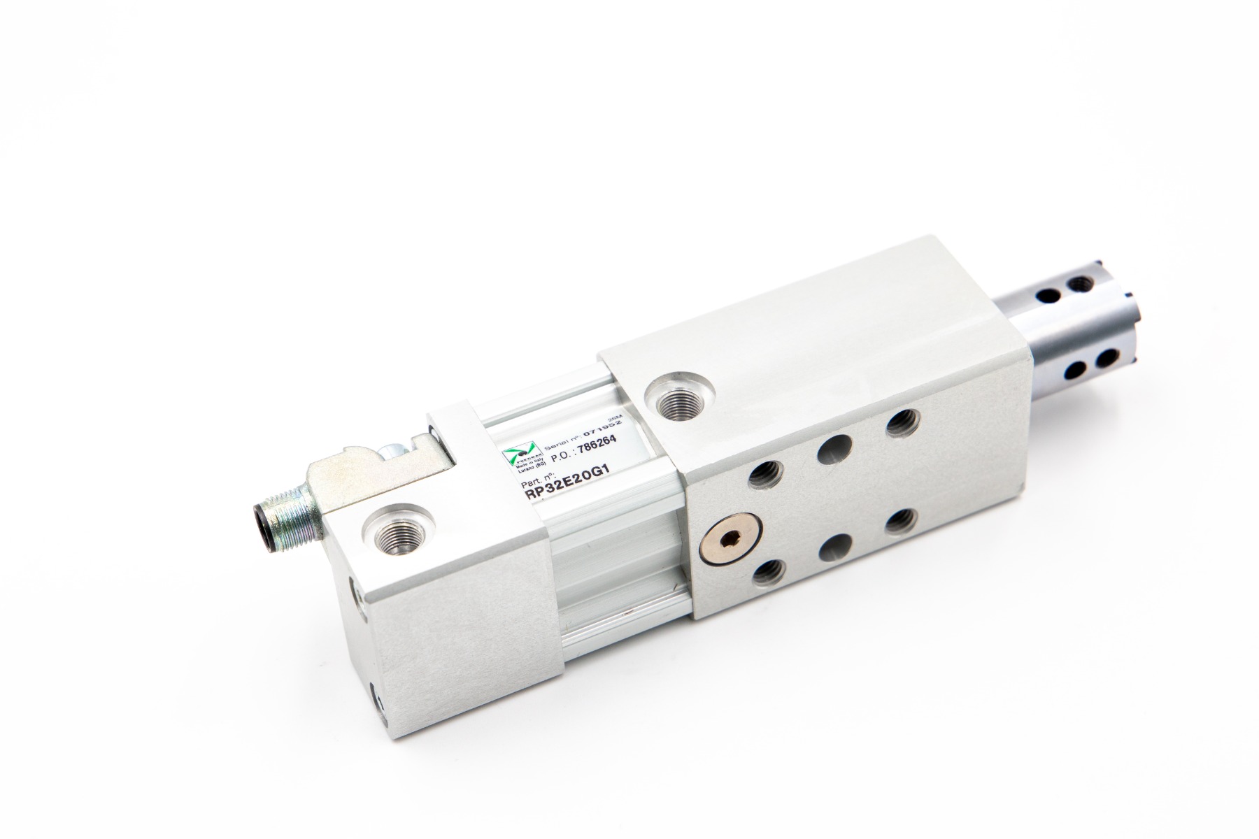 Portapiloto Ø32 carrera 20, PNP M12, vástago Ø16