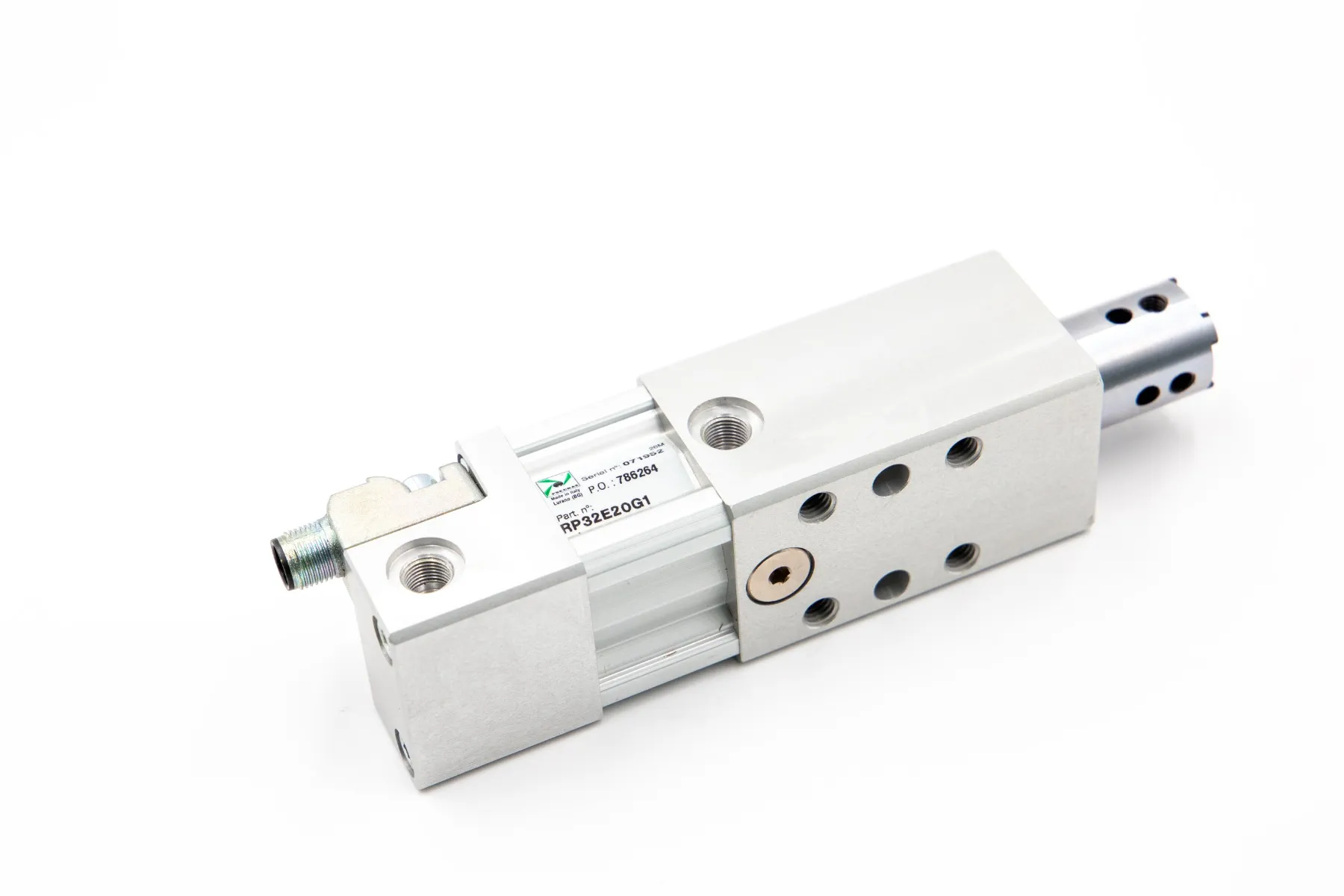 Portapiloto Ø32 carrera 20, PNP M12, vástago Ø16